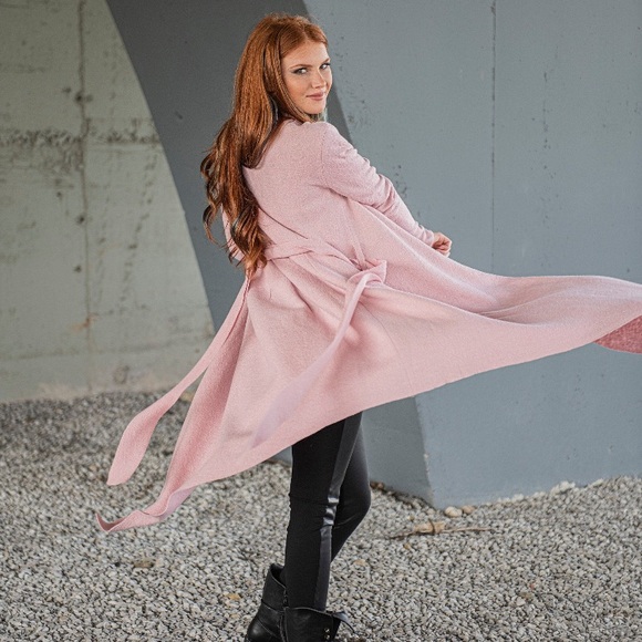 Etsy handmade wool long cardigan in Black - Picture 6 of 13